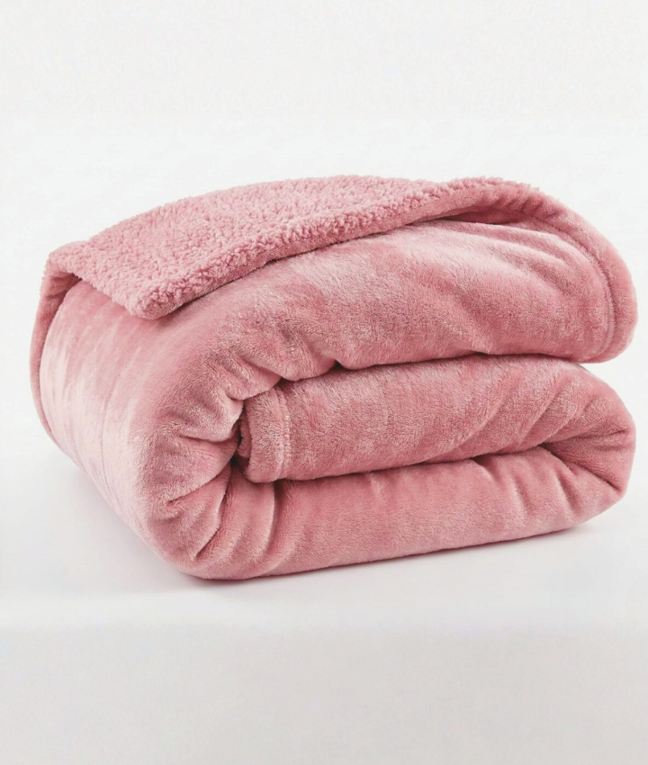 KELO LIVING Reversible King Blanket Cover – Pink-Flano