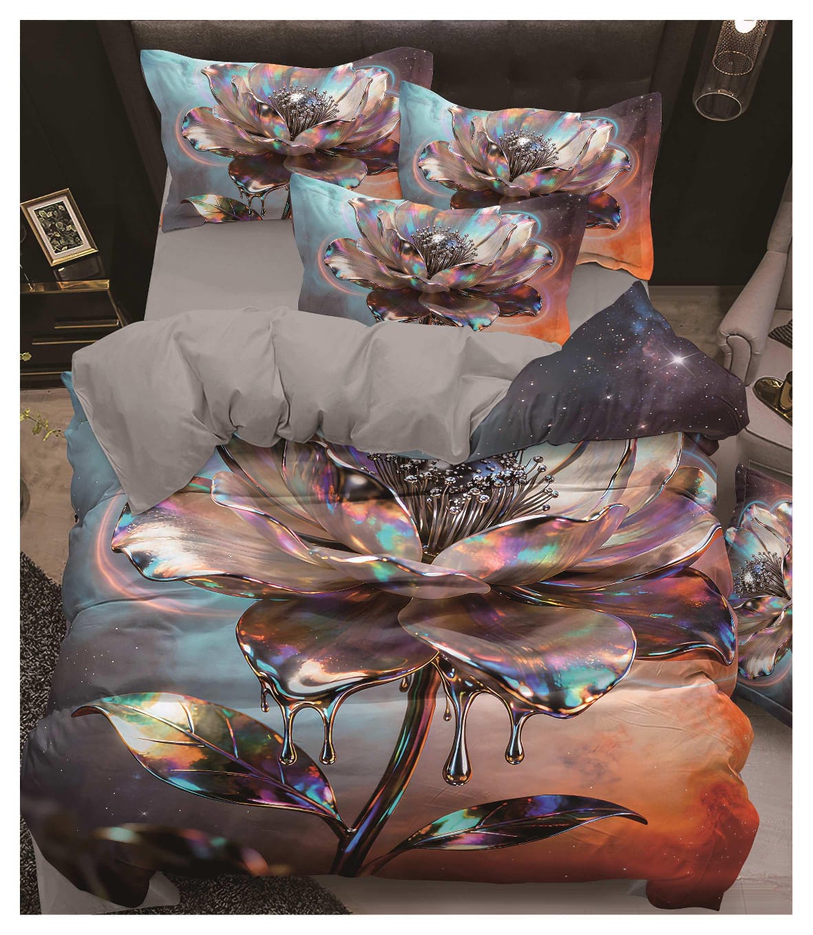Kelo Living 11D Luxury Digital Print Bedsheet
