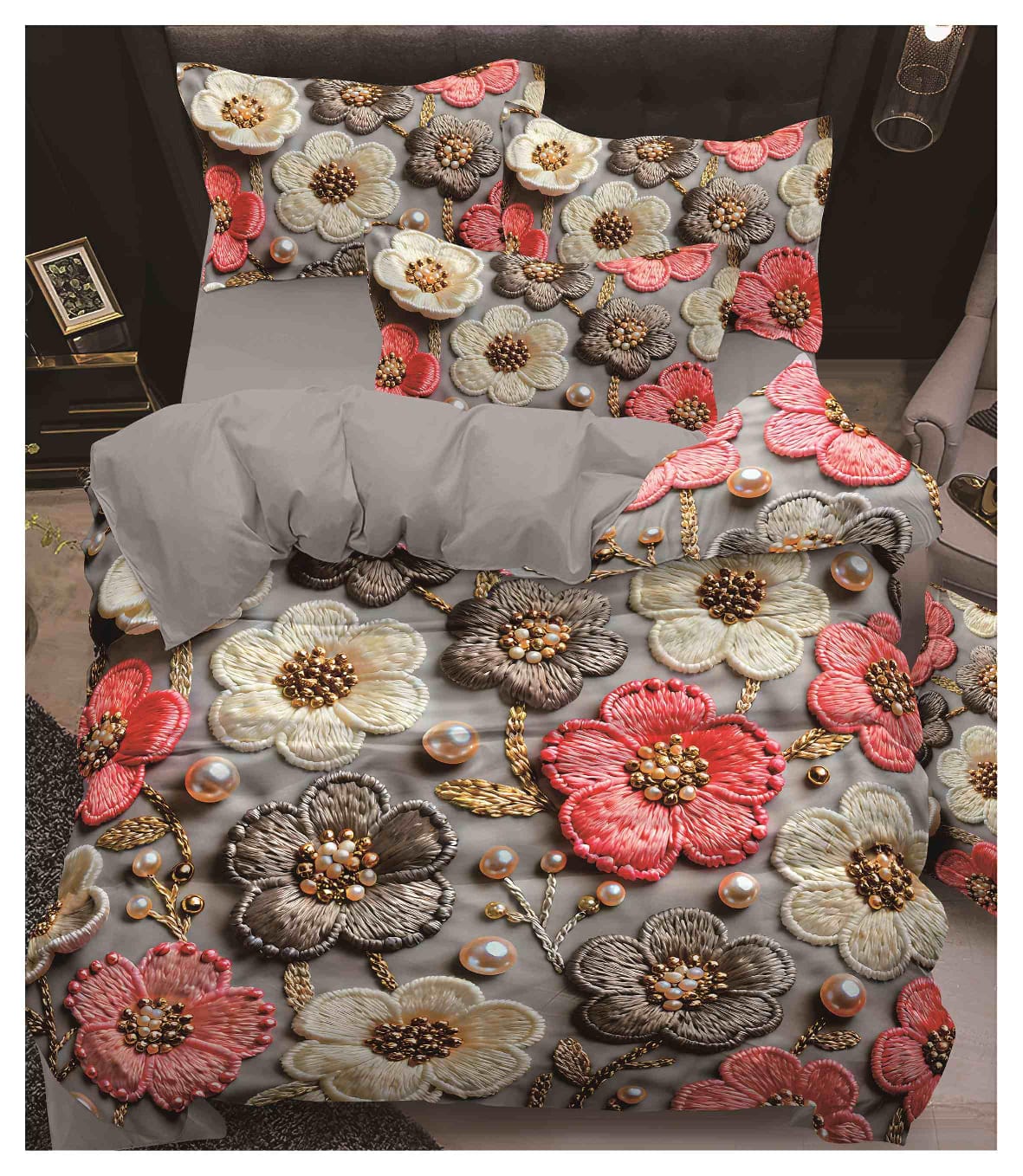 KELO LIVING 11D Digital Print Bedsheet