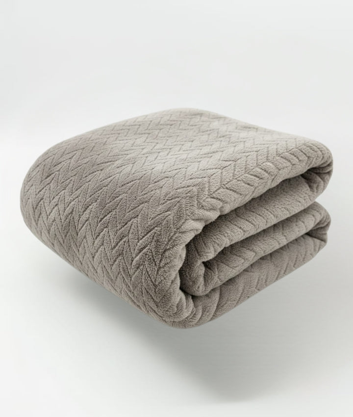 KELO LIVING Reversible King Size Blanket Cover – Brown-Jacquard