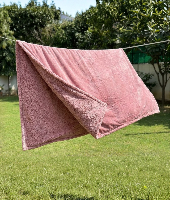 KELO LIVING Reversible King Blanket Cover – Pink-Flano