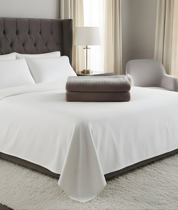 KELO LIVING Reversible King Size Blanket Cover – Brown-Jacquard