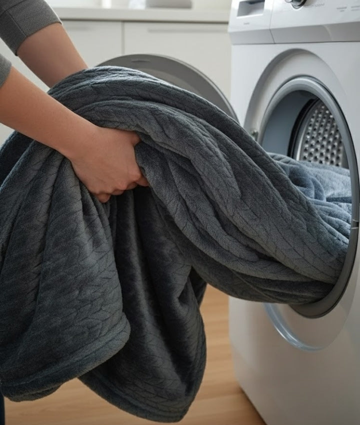 Kelo Living Reversible King Size Blanket Cover - Grey-Jacquard