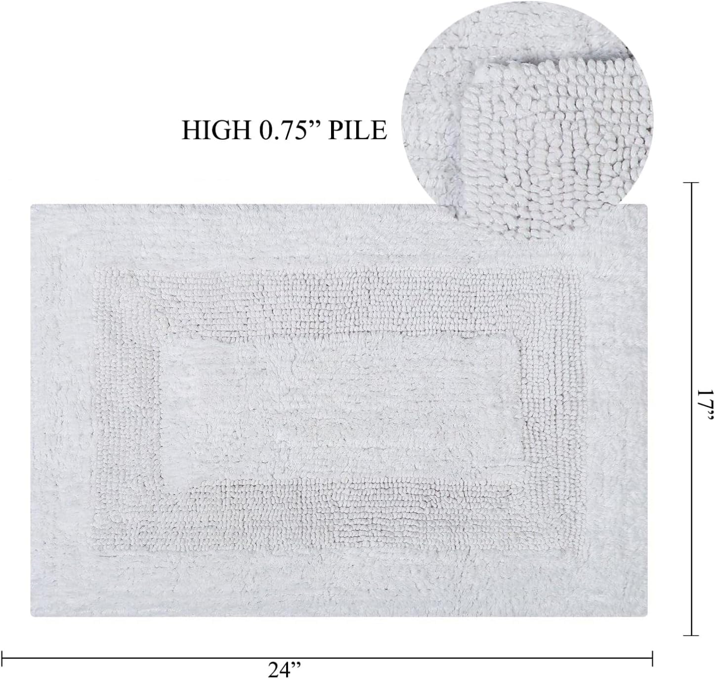 Premium white Cotton Bath Mat