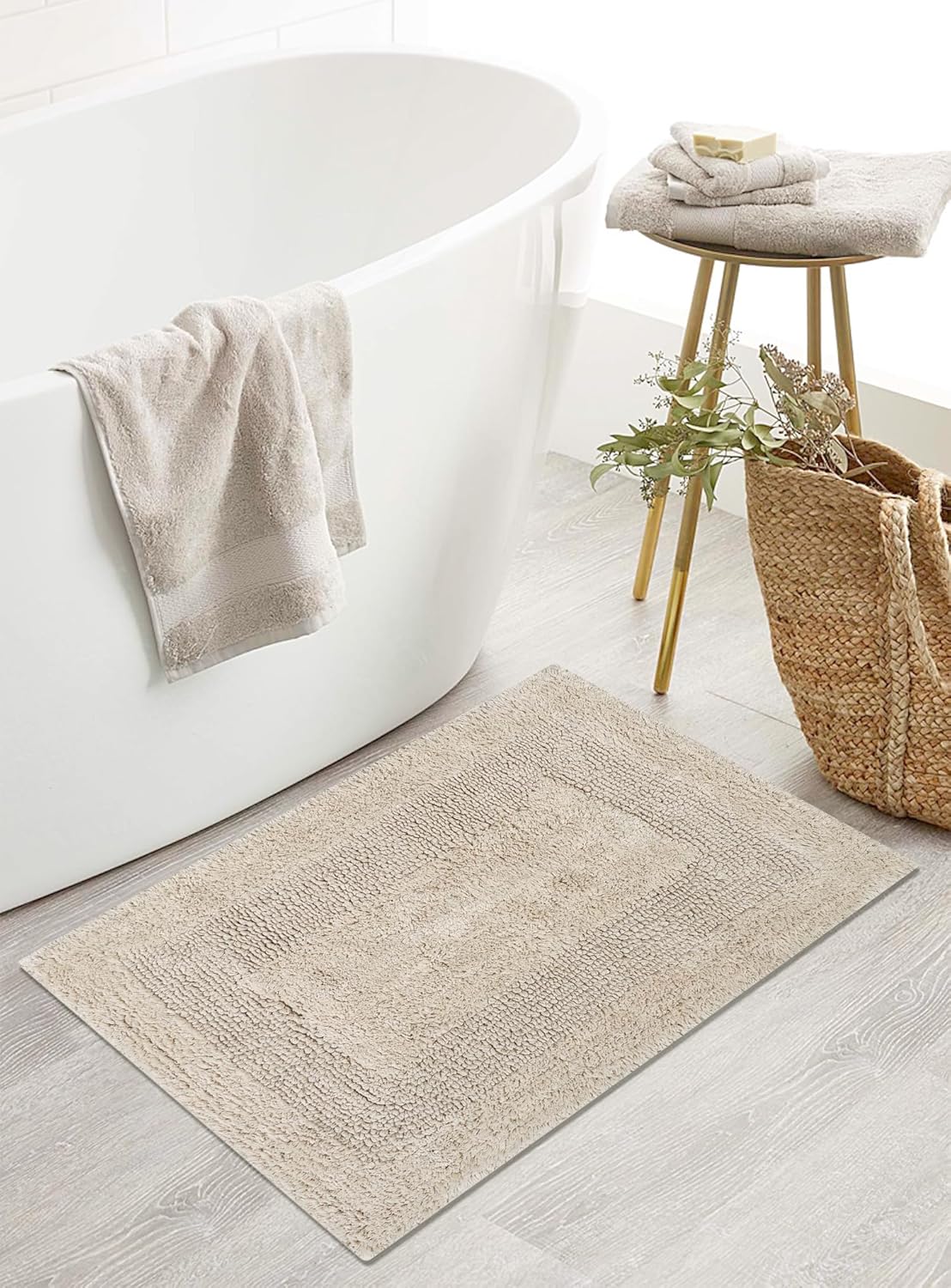 Premium Linen Cotton Bath Mat