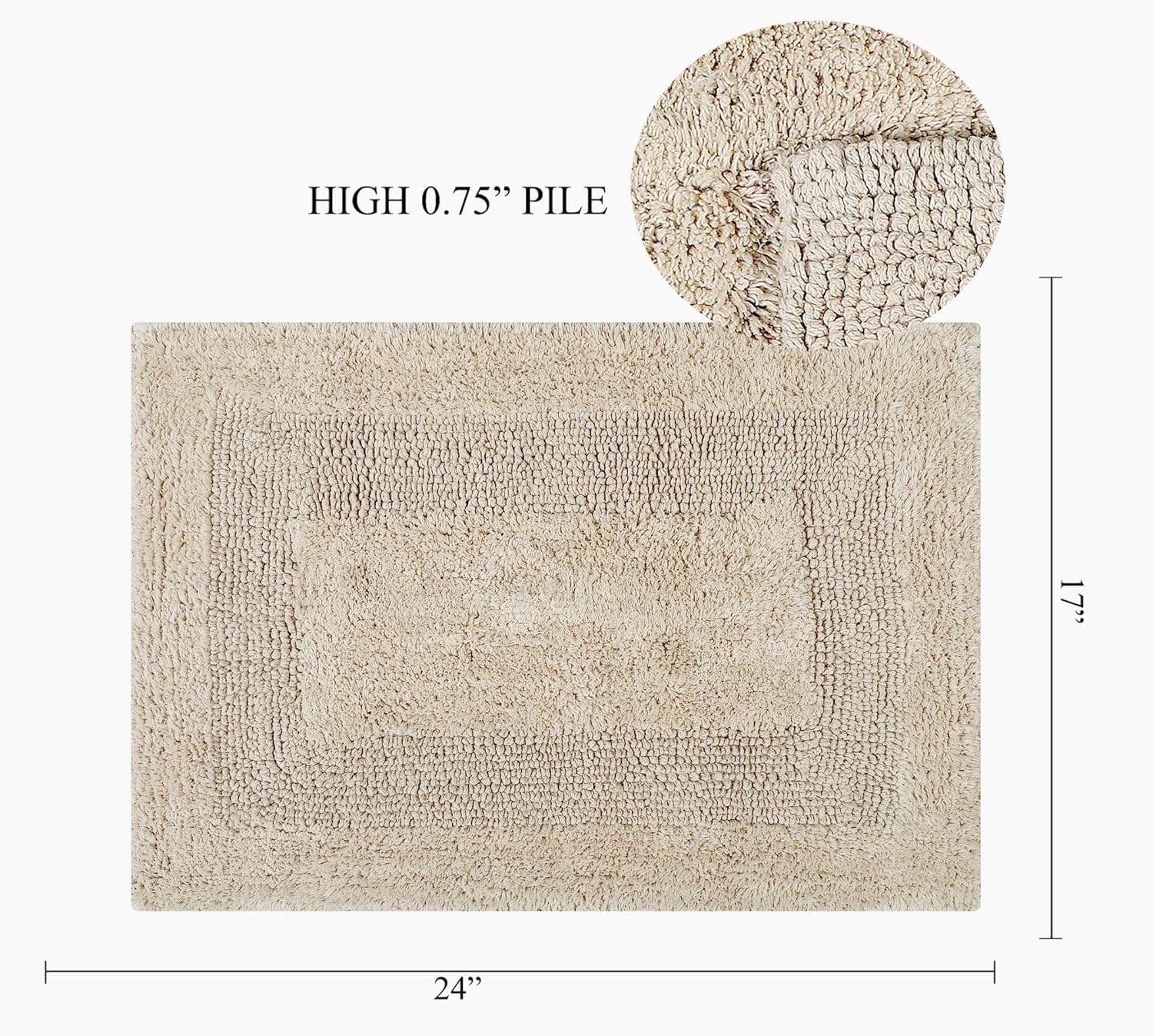 Premium Linen Cotton Bath Mat