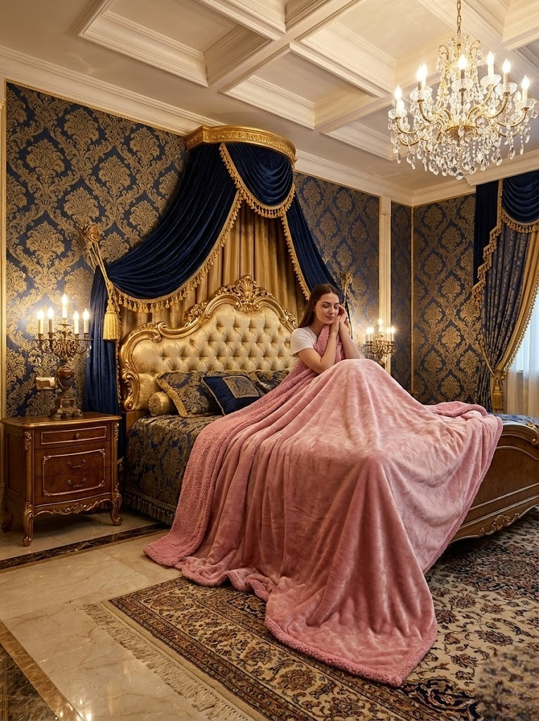 KELO LIVING Reversible King Blanket Cover – Pink-Flano