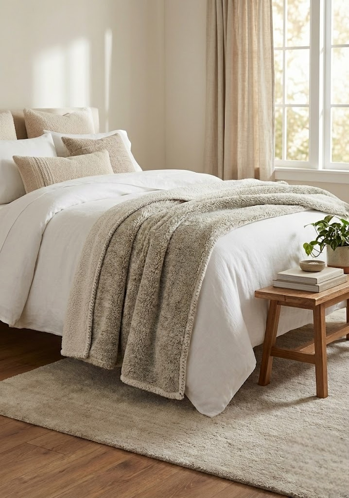 KELO LIVING Premium Reversible AC Blanket – Green-Sherpa