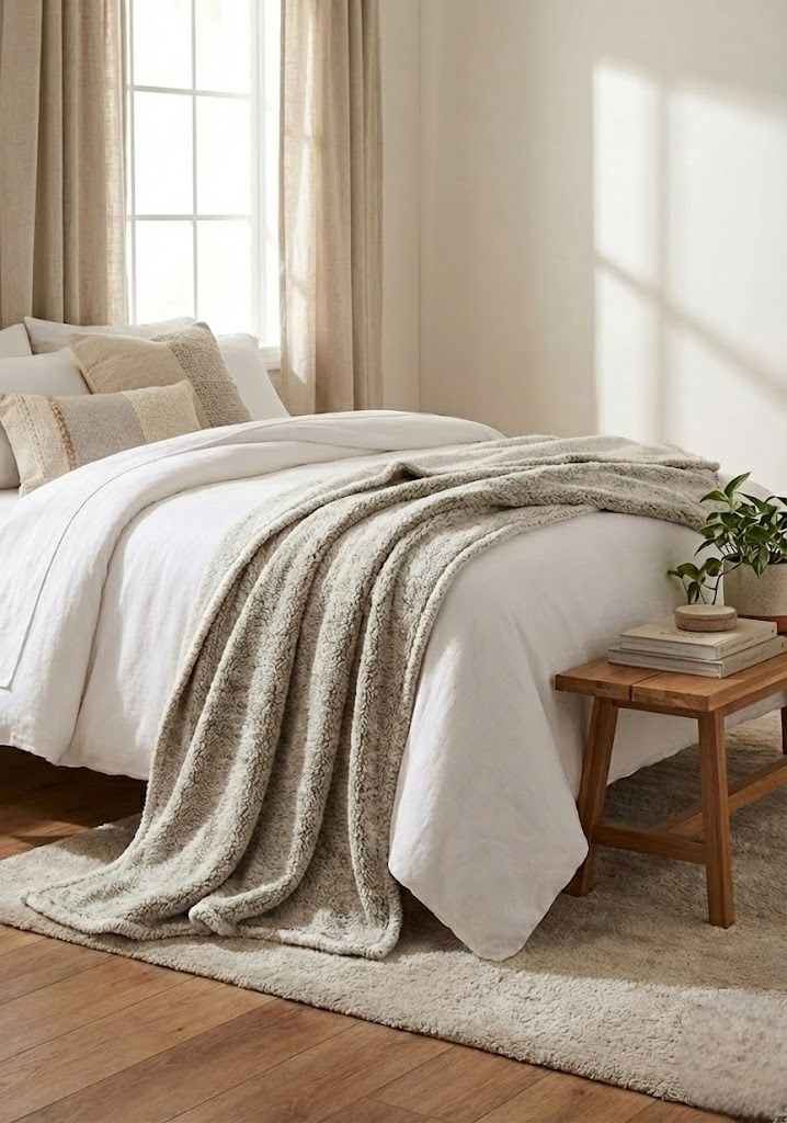 KELO LIVING Premium Reversible AC Blanket – Green-Sherpa