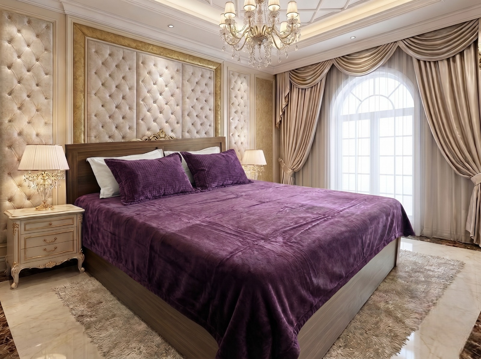 Kelo Living Royal Velvet Blue Bedsheet
