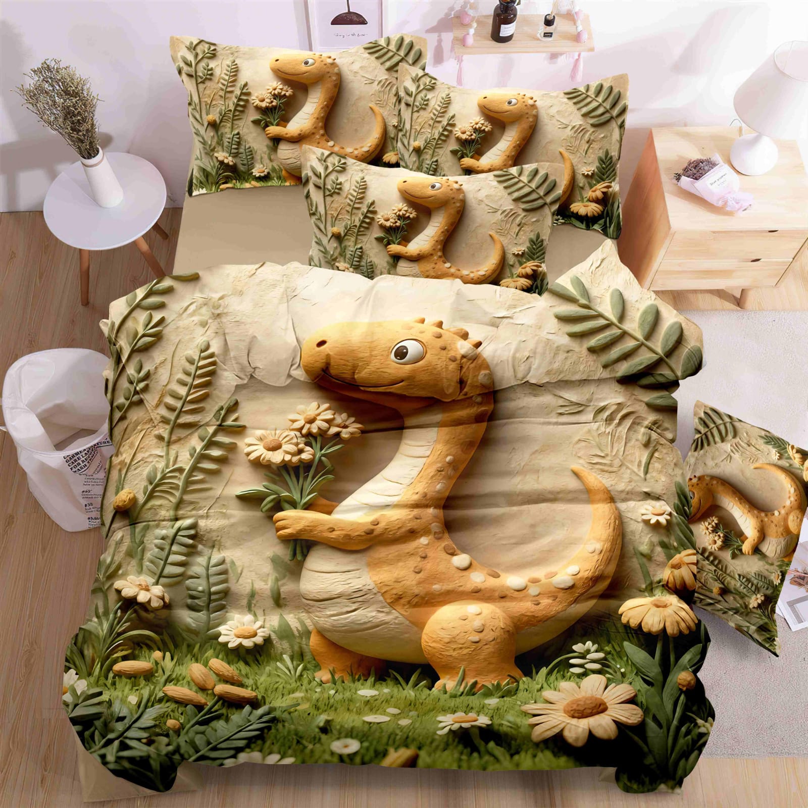 KELO LIVING 11D cartoon Dream Premium Bedsheet Set
