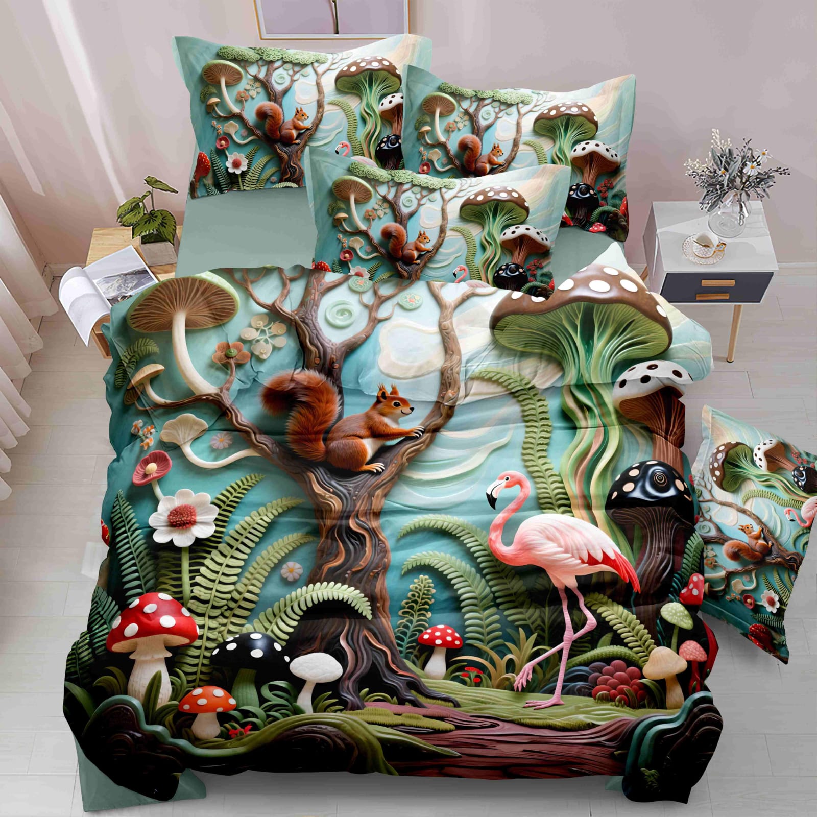 KELO LIVING 11D cartoon Dream Premium Bedsheet Set