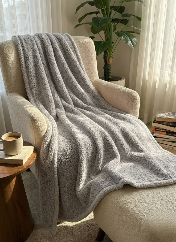 KELO LIVING Premium Reversible AC Blanket – Green-Sherpa