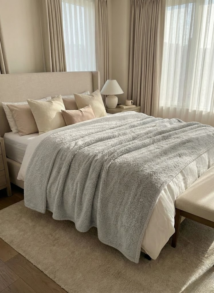 KELO LIVING Premium Reversible AC Blanket – Green-Sherpa