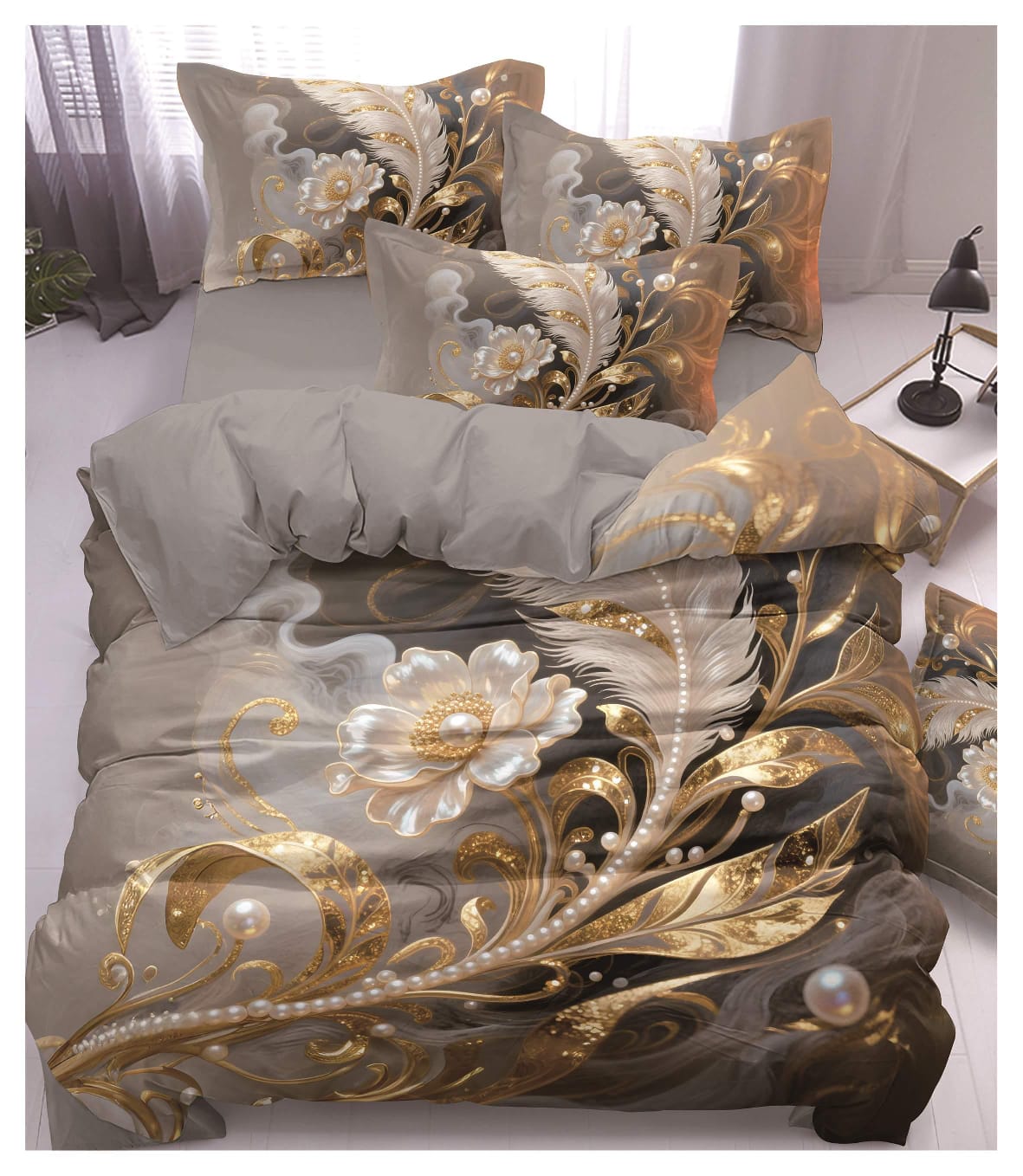 Kelo Living 11D Luxury Digital Print Bedsheet