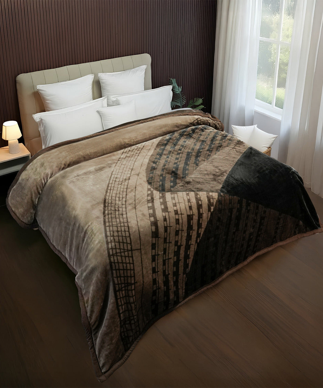 Home Essential Soft Sanctuary Double Flannel Blanket, Nora|2.7 KG